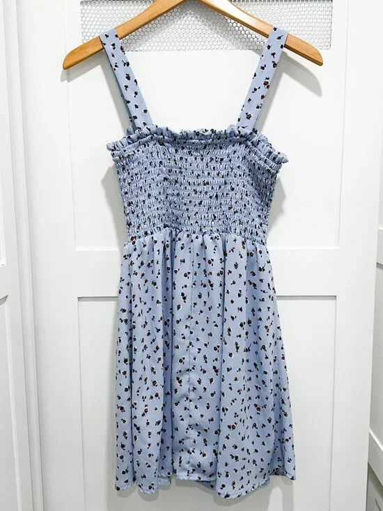 Cottagecore Mini Dress Spring Summer Fairy Picnic Floral - Picture 4 of 8